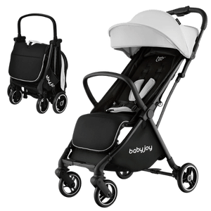 Lightweight Baby Stroller, Adjustable Backrest & Canopy, Storage Basket